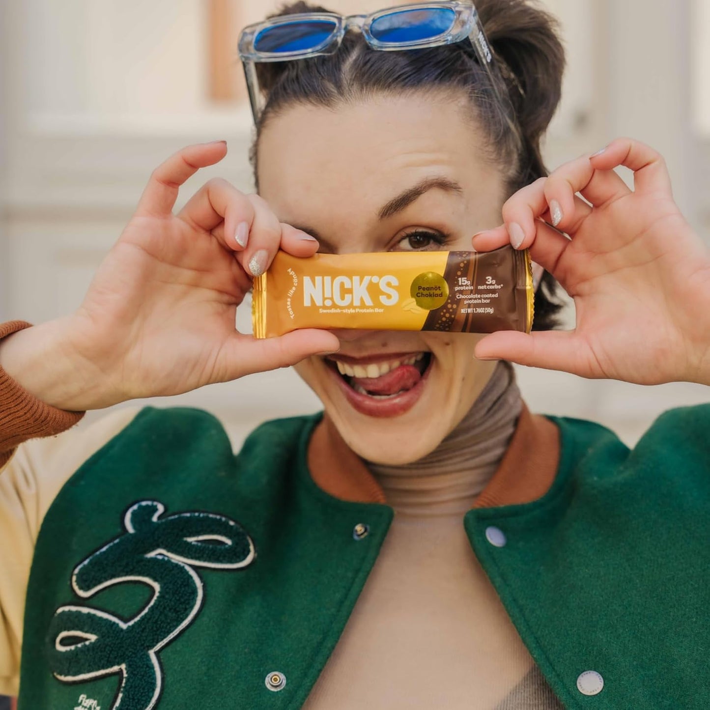 N!CK'S Swedish-Style Keto Protein Bars, 24 Count, 15g Protein, Low Carb & Sugar, Chocolate Peanut Flavor