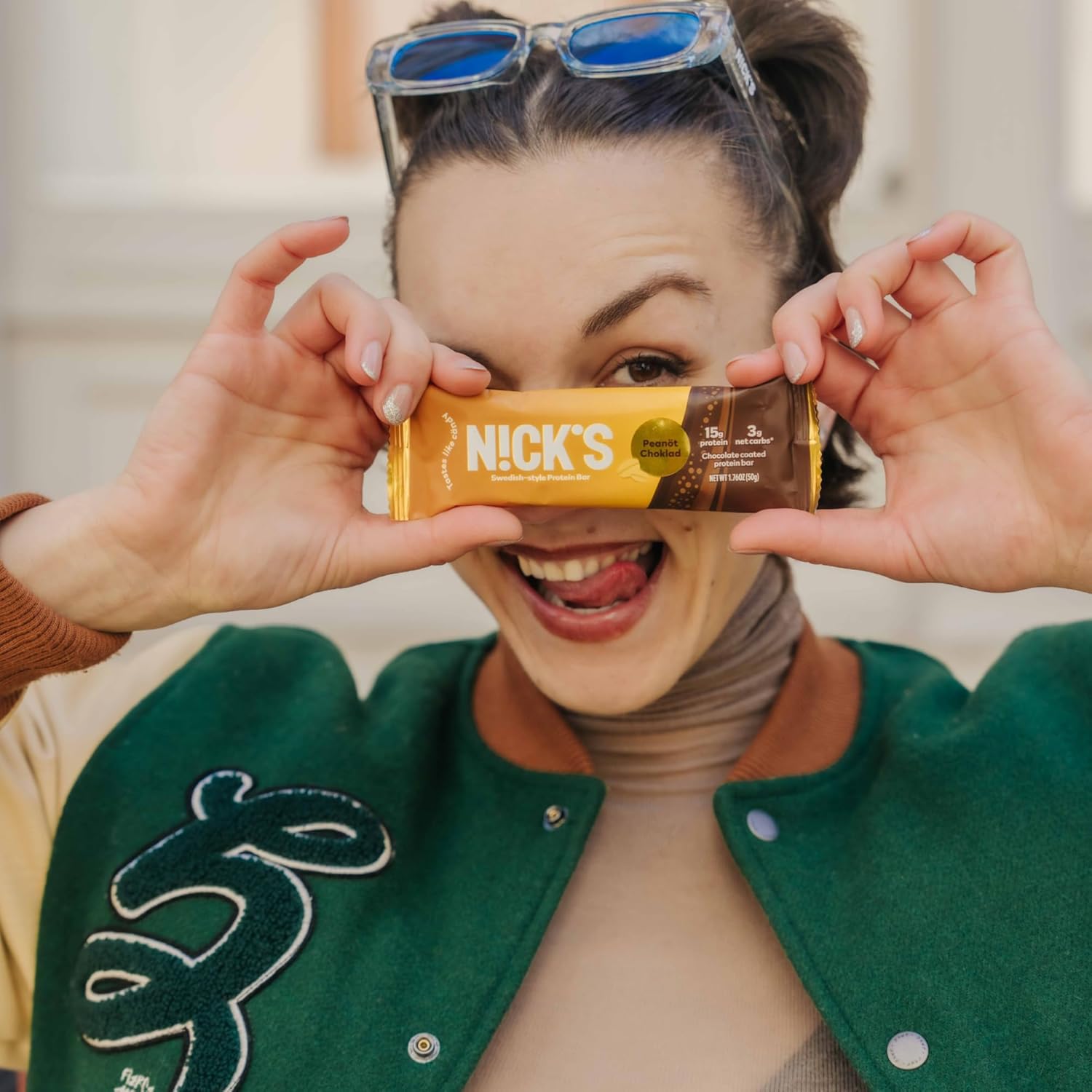 N!CK'S Swedish-Style Keto Protein Bars, 24 Count, 15g Protein, Low Carb & Sugar, Chocolate Peanut Flavor