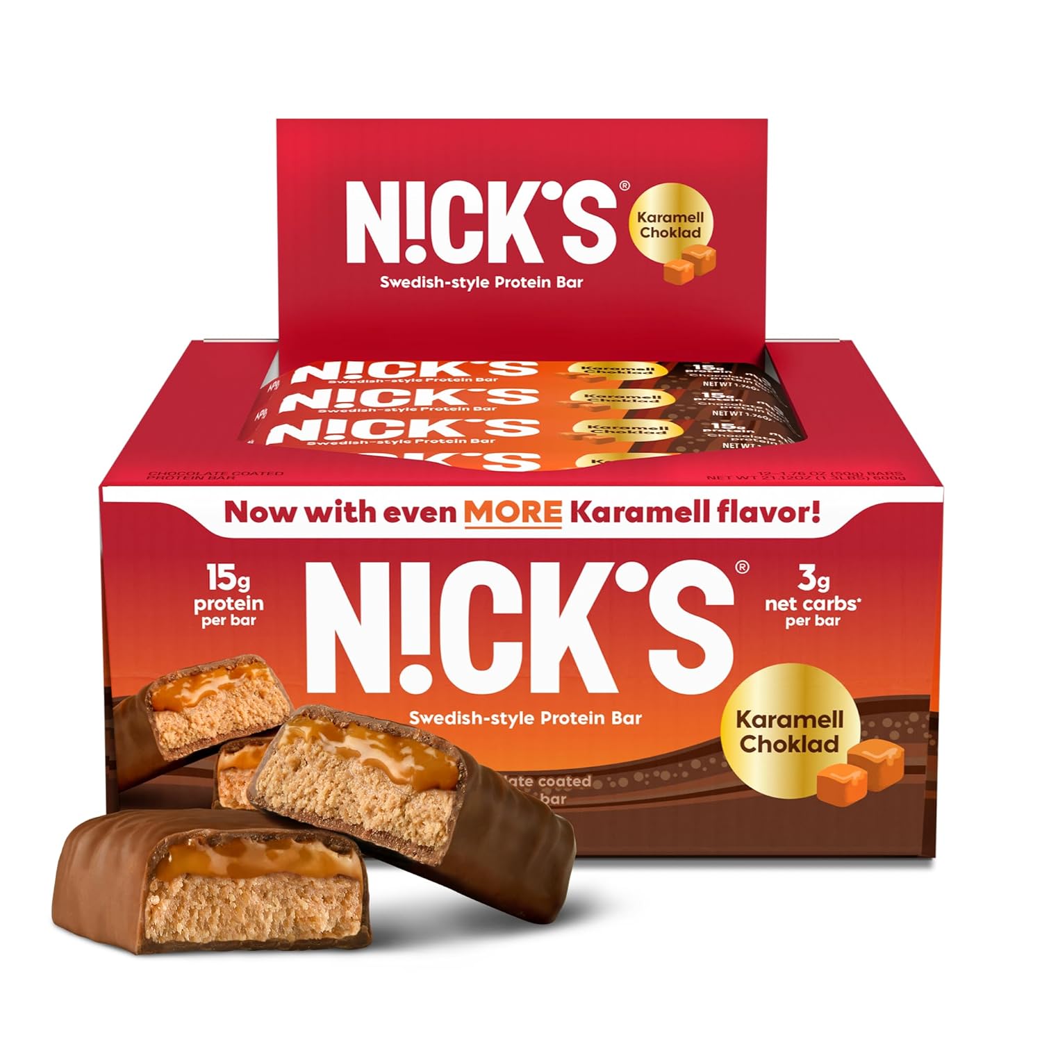 N!CK'S Swedish Style Protein Bars Sampler Pack - Keto Friendly, 5g Collagen, Low Carb, No Added Sugar - 36 Count