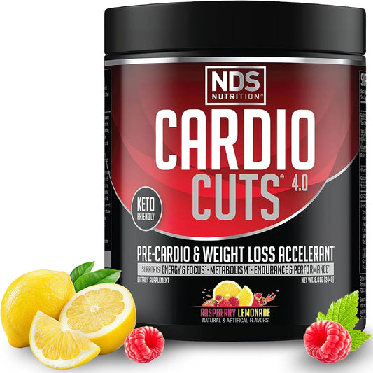 NDS Nutrition Cardio Cuts 4.0 Raspberry Lemonade Supplement - 8.6 oz for Enhanced Performance