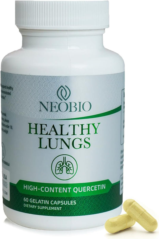NEOBIO Quercetin 500mg Capsules with Bromelain for Immune & Body Health - 60 Veggie Capsules