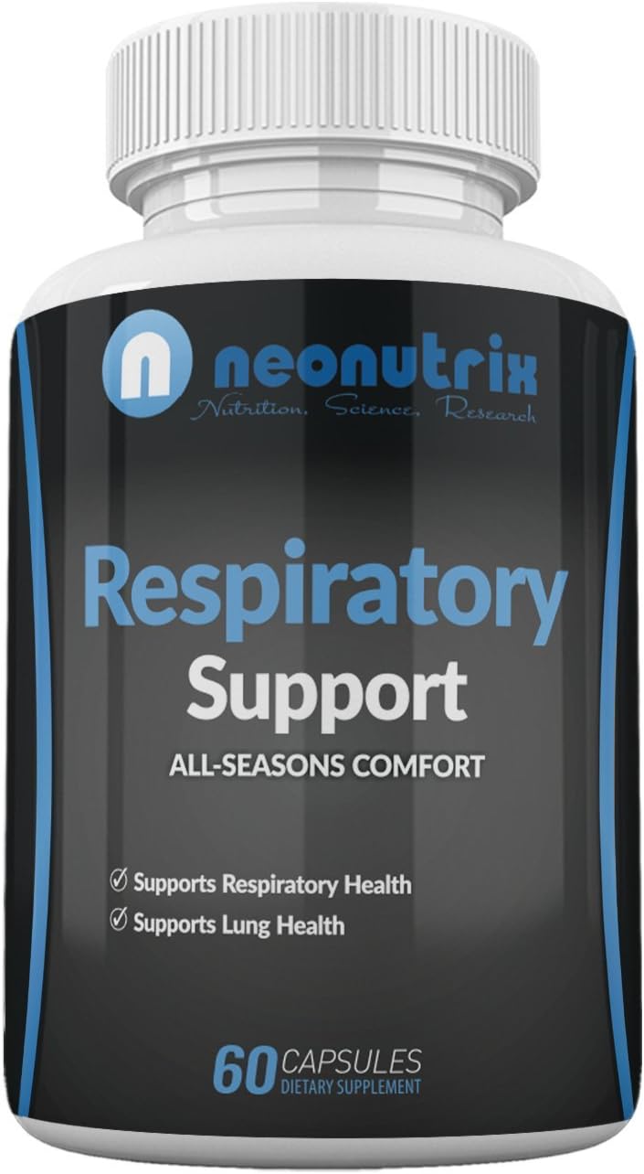 Neonutrix Lung Detox Cleanse Supplement for Smokers - Natural Respiratory Support - Vegetarian-Friendly Nasal Decongestant - 60 Capsules - Made in USA