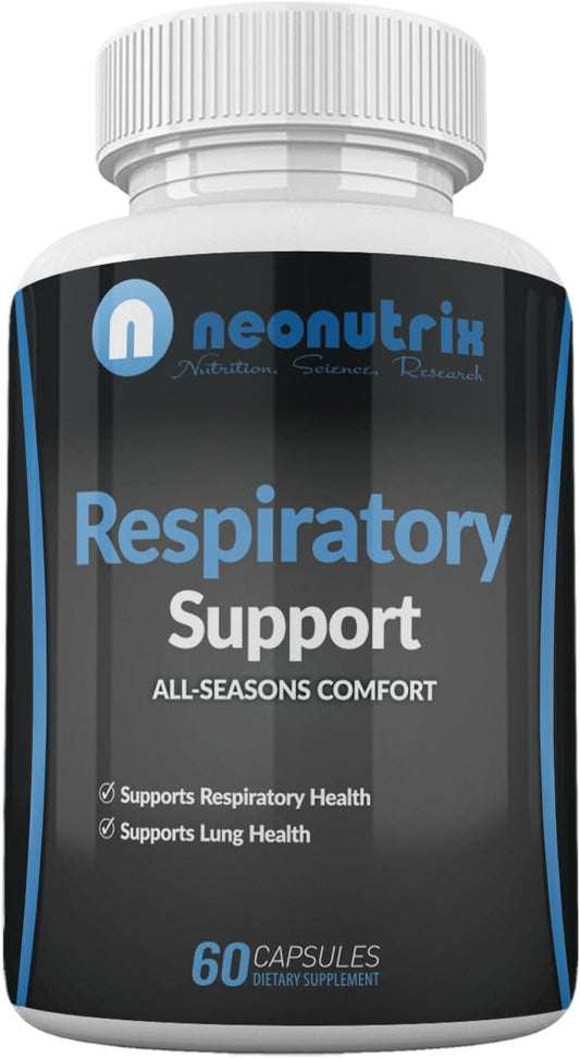 Neonutrix Lung Detox Cleanse Supplement for Smokers - Natural Respiratory Support - Vegetarian-Friendly Nasal Decongestant - 60 Capsules - Made in USA