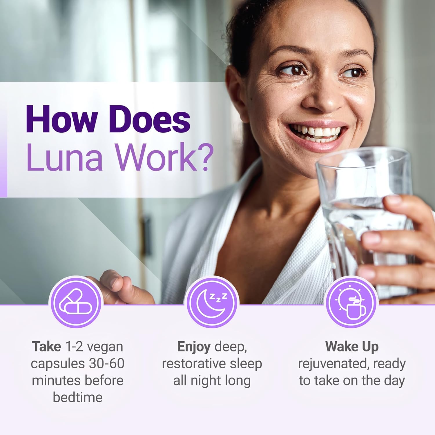 Nested Naturals Luna Sleep & 5-HTP Capsules Bundle - Vegan Supplements for Better Sleep, Relaxation, and Mood - 60 Capsules & 120 Capsules