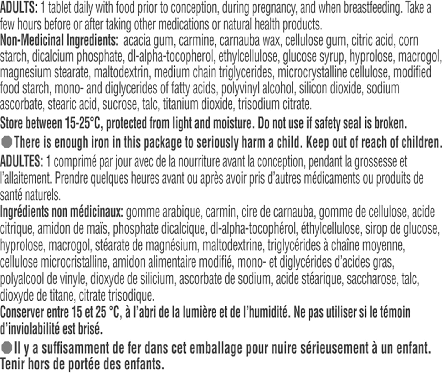 Nestle Liarminoo Materna Prenatal Postpartum Vitamins 100 Tablets for Women's Health