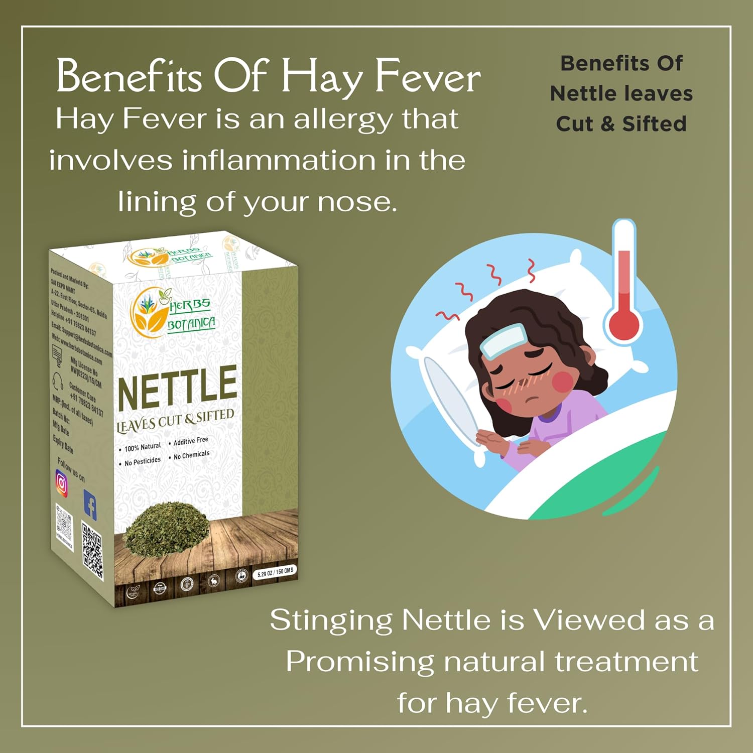 Nettle Leaf Botanica Cut and Sifted for Herbal Tea and Smoothies - 5.29 oz Vegan Non GMO Supplement