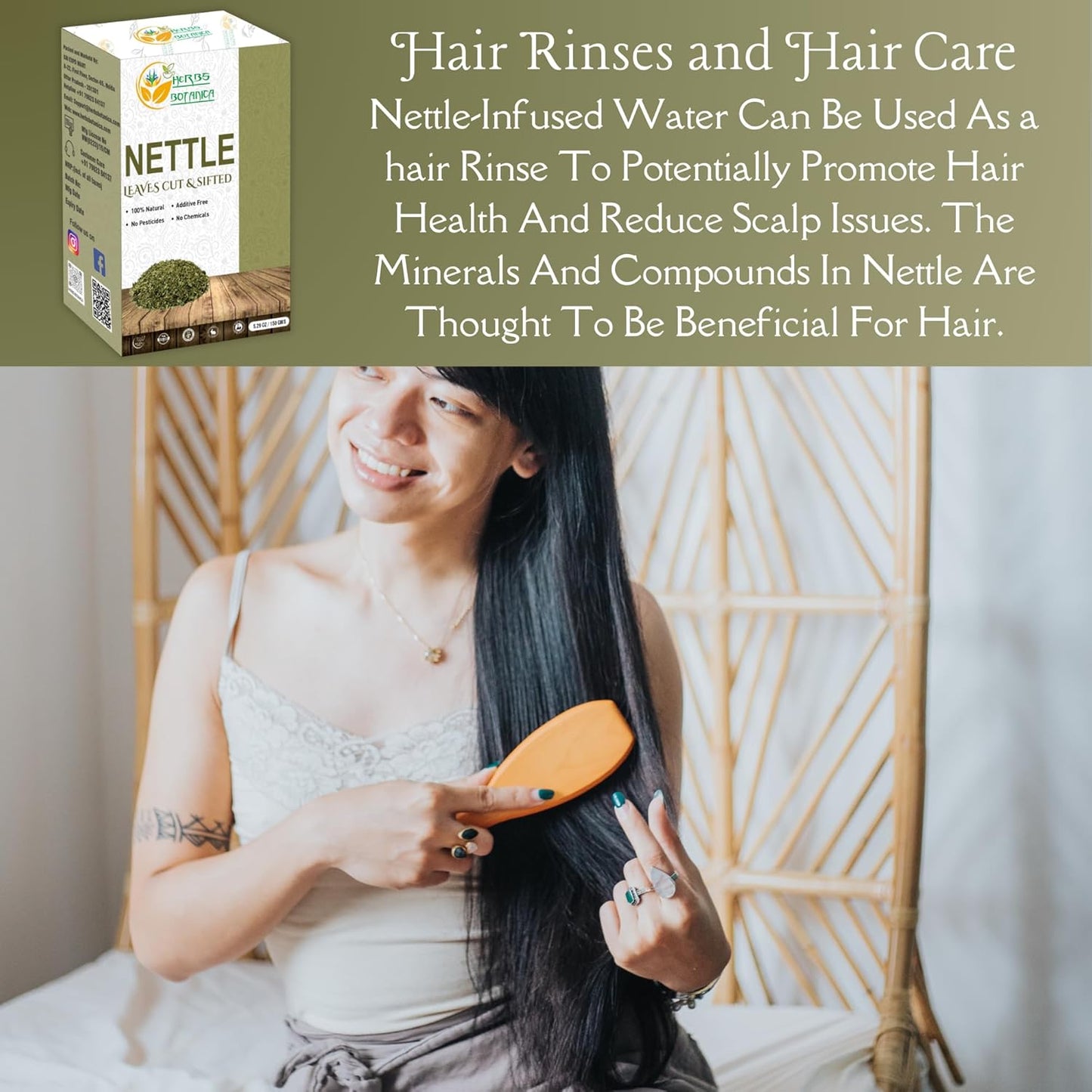 Nettle Leaf Botanica Cut and Sifted for Herbal Tea and Smoothies - 5.29 oz Vegan Non GMO Supplement