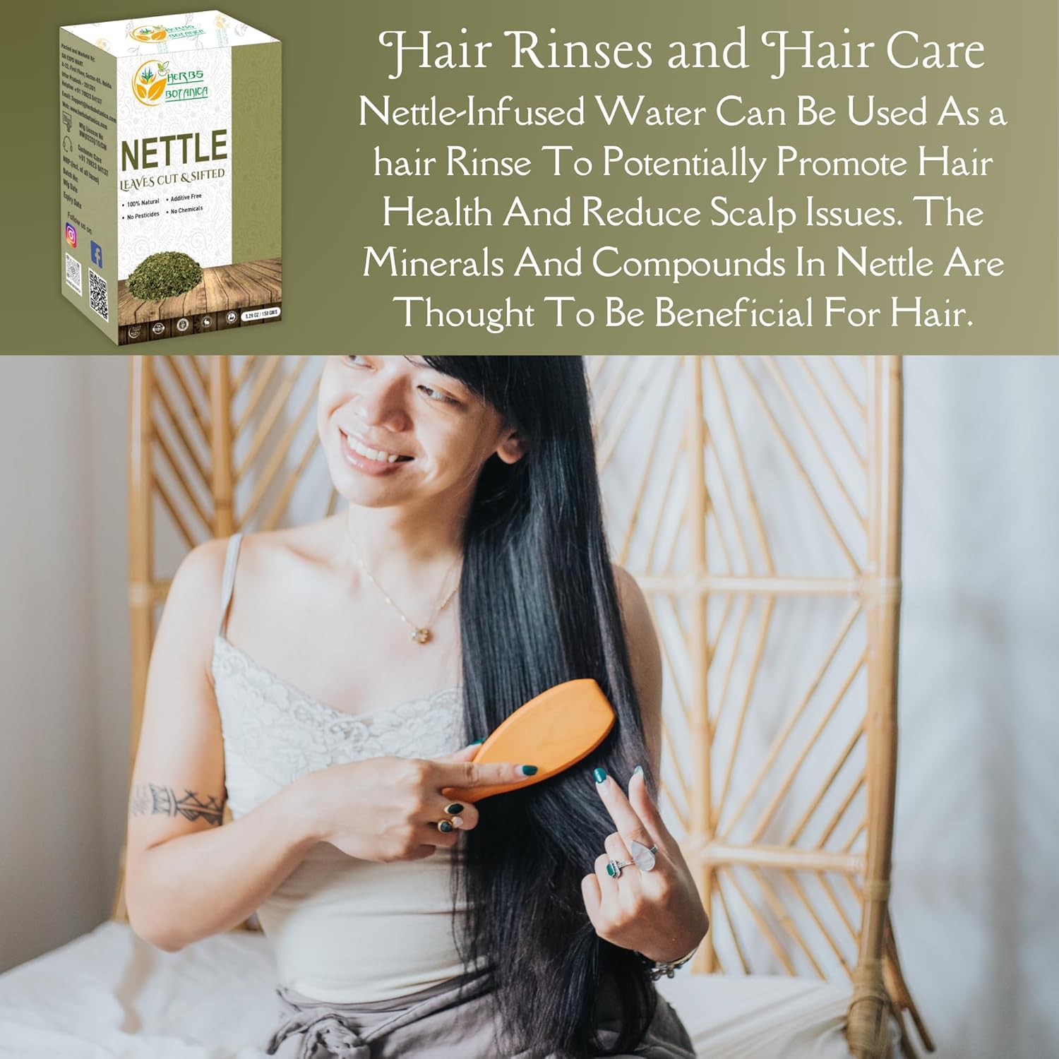 Nettle Leaf Botanica Cut and Sifted for Herbal Tea and Smoothies - 5.29 oz Vegan Non GMO Supplement