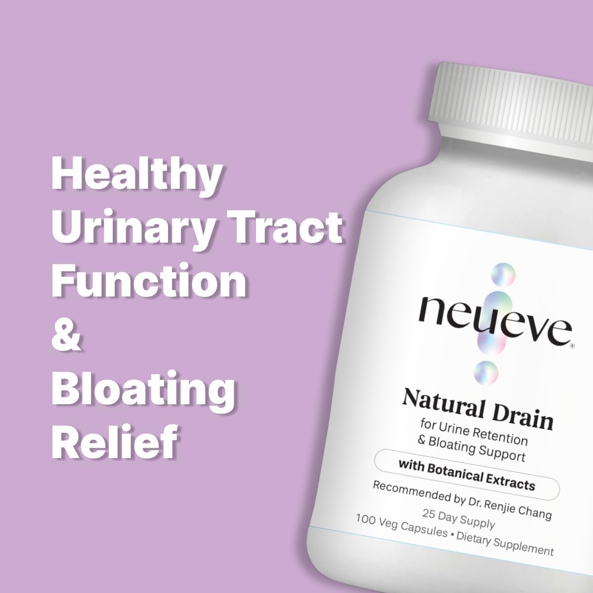 NeuEve Natural Drain Daily Supplement for Urine Control | Reduces Urine Retention, Supports Urinary Tract Health