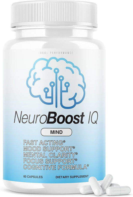 Neuro Boost IQ Supplement - Enhance Brain Function with 60 Capsules - Ben Carson Neurobooster Mind Pills