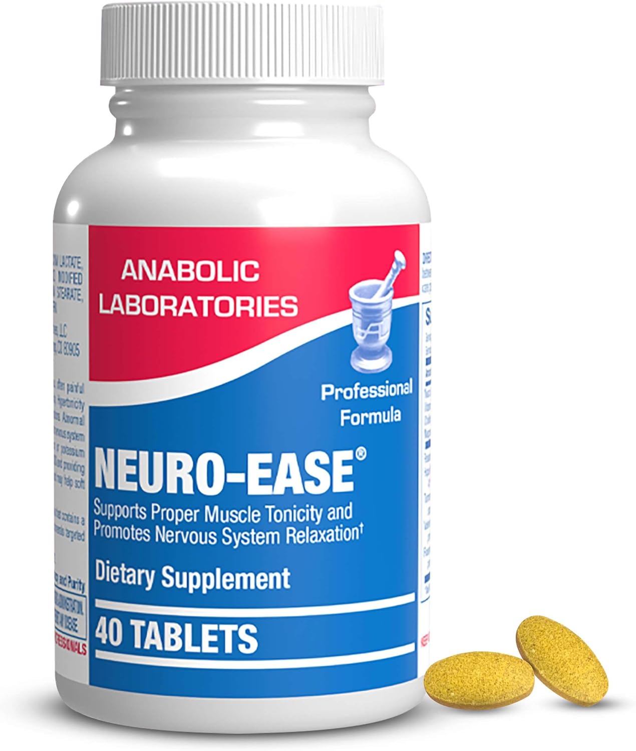 Neuro Ease Supplement with Vitamin B12, Turmeric Curcumin, and Magnesium - 40 Tablets for Muscle and Nerve Health - Includes Choline and Niacin for Optimal Wellness
