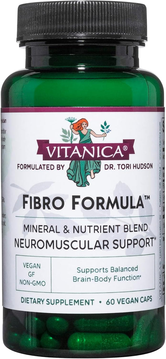 Neuro Muscular Support Supplement with Saffron Extract, 5-HTP, and PEA for Fibromyalgia Relief - 60 Vegan Capsules