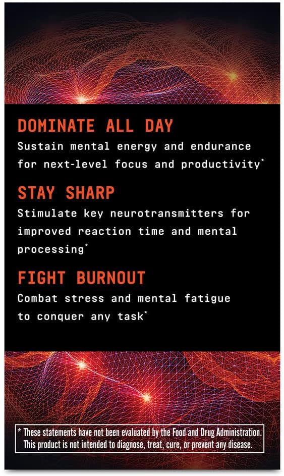 Neuro Surge Beyond Raw Clinically Dosed Cognitive Performance Supplement 30 Count