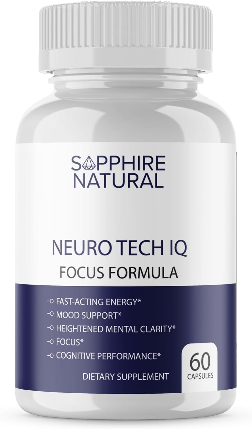 Neuro Tech IQ Brain Supplement - Focus Formula Enhancement Pills (2 Pack, 120 Capsules)