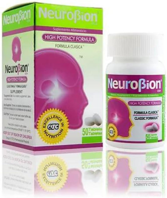 Neurobion Classico Vitamin B Tablets - Pack of 50 Tablets for Energy and Nerve Health