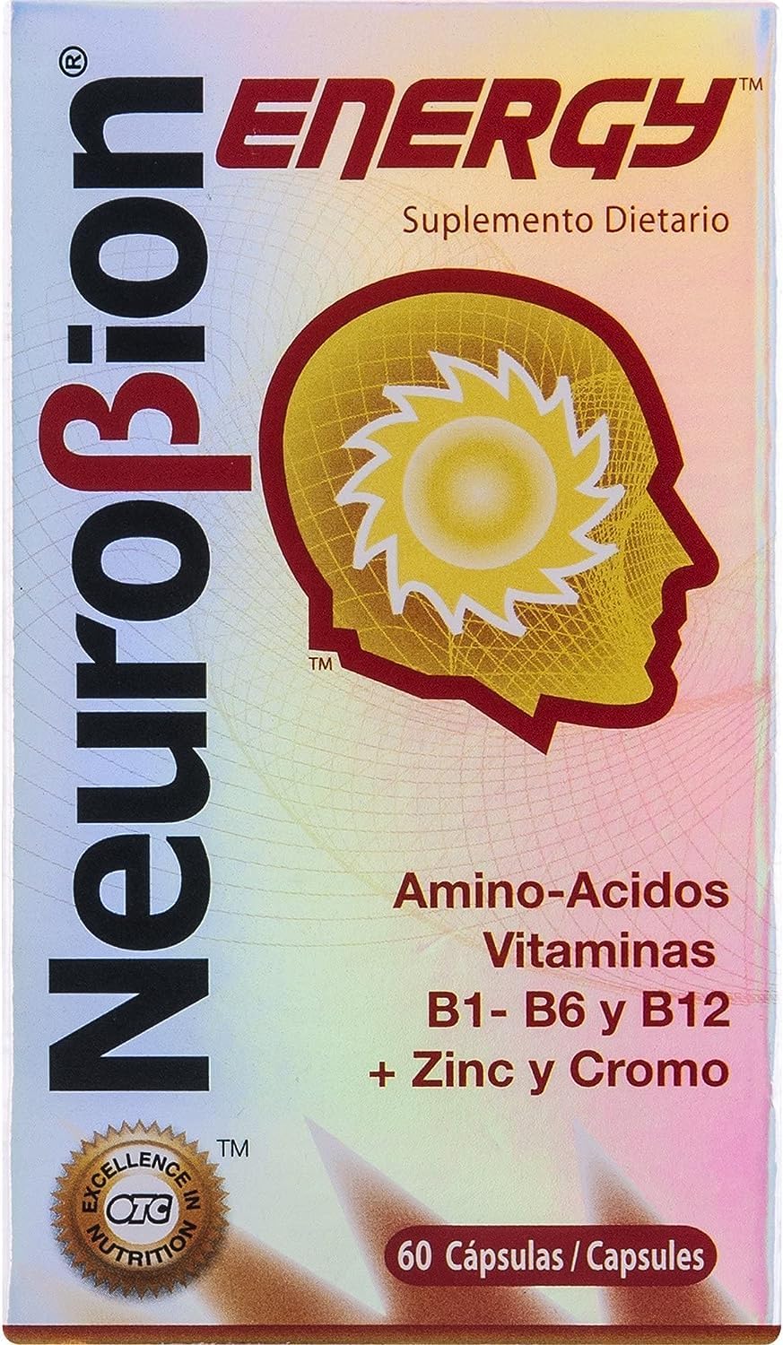 Neurobion Energy Supplement with Amino Acids and Vitamin B Complex - Boosts Brain Alertness and Stamina - 60 Capsules