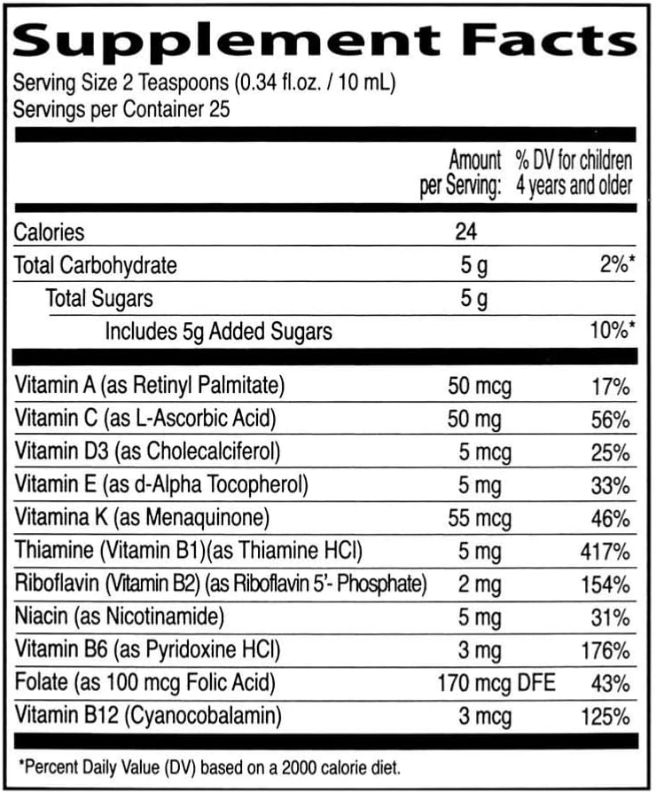 Neurobion Kids B Complex Liquid Multivitamin for Children - 8.5 fl oz - Boosts Health and Wellness