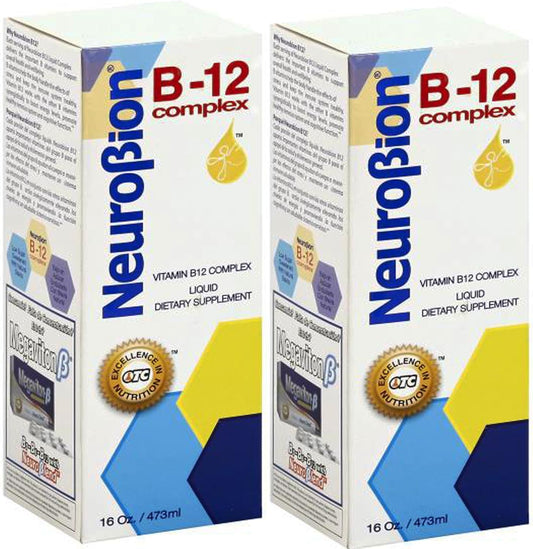 Neurobion Vitamin B12 Complex Liquid Citrus Flavor 16 Oz x 2 Pack