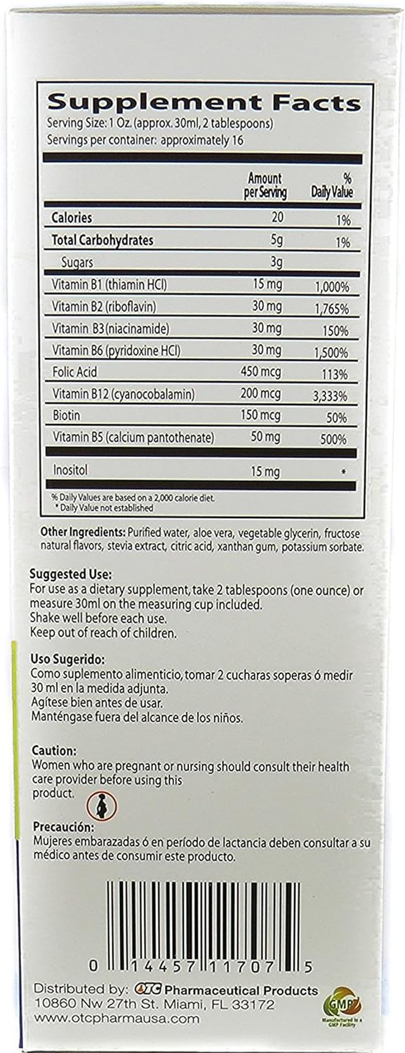 Neurobion Vitamin B12 Complex Liquid Citrus Flavor 16 Oz x 2 Pack