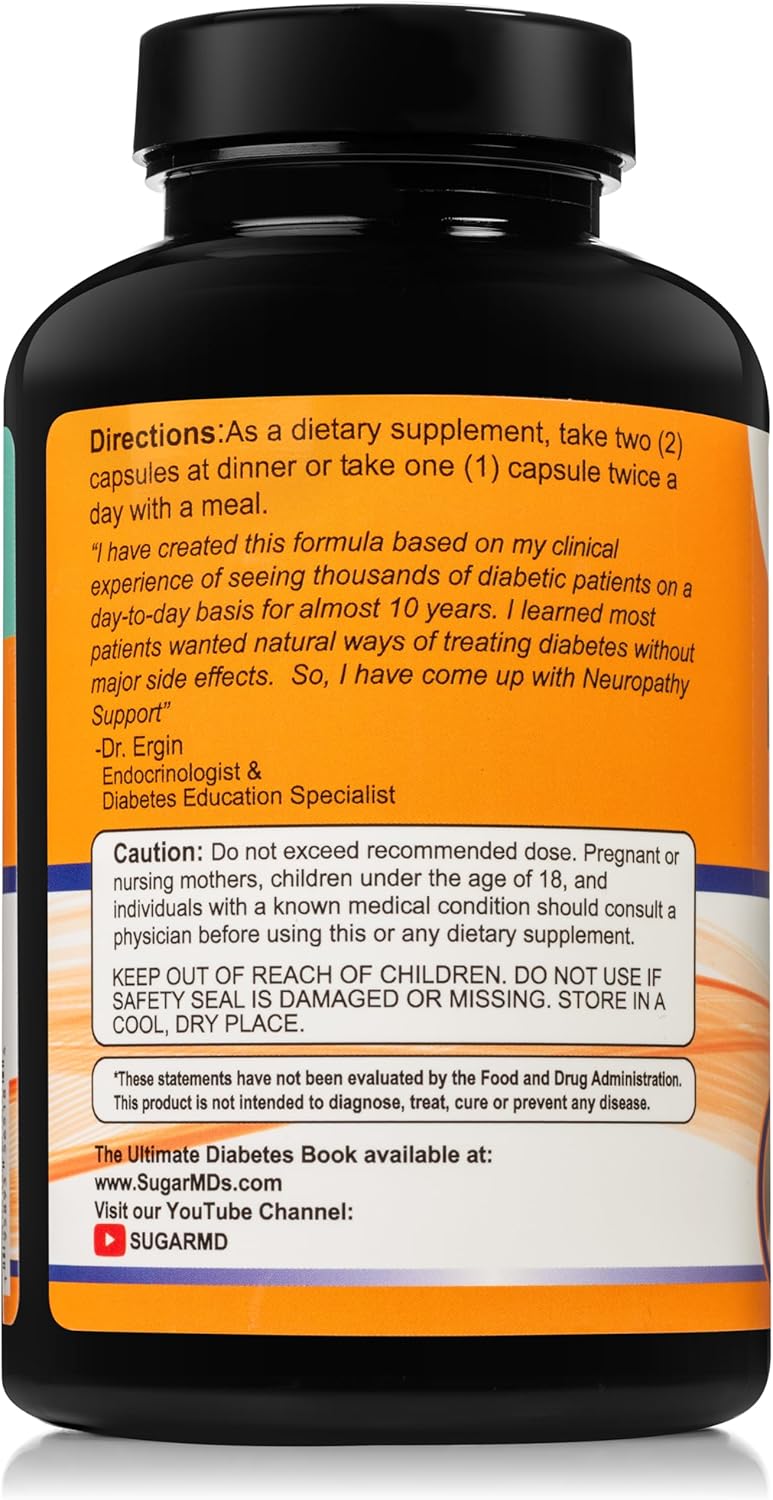 Neuropathy Support Supplement - 180 Capsules for Nerve Health with Alpha Lipoic Acid, Benfotiamine, Vitamin D3 B6 B12 - Support for Feet, Hands, Fingers, Legs - 90 Day Supply - BoostGo Australia