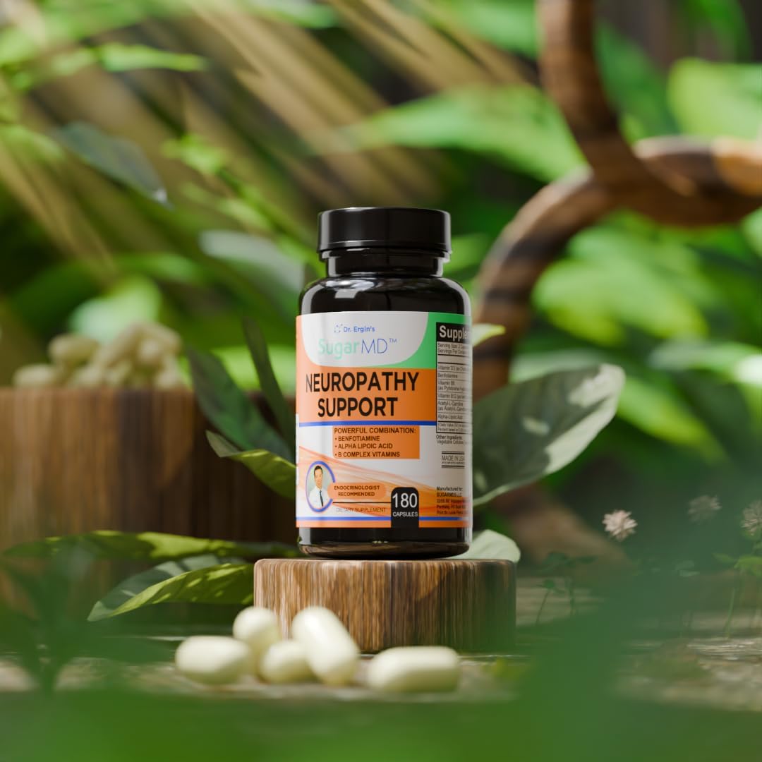 Neuropathy Support Supplement - 180 Capsules for Nerve Health with Alpha Lipoic Acid, Benfotiamine, Vitamin D3 B6 B12 - Support for Feet, Hands, Fingers, Legs - 90 Day Supply - BoostGo Australia