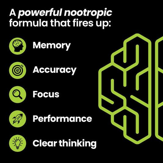 NeuroQ Smart Thinking Supplement Pills - Brain Power & Mental Focus Booster - Memory Recall & Attention Support - Bacognize Bacopa, Cognizin Citicoline, Coffee Extract - 60 Capsules