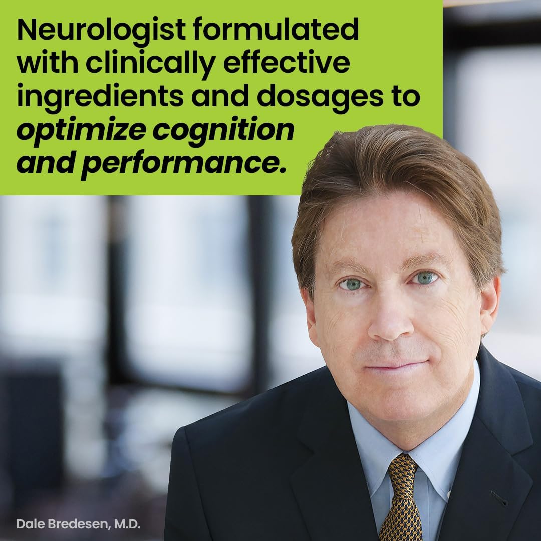 NeuroQ Smart Thinking Supplement Pills - Brain Power & Mental Focus Booster - Memory Recall & Attention Support - Bacognize Bacopa, Cognizin Citicoline, Coffee Extract - 60 Capsules