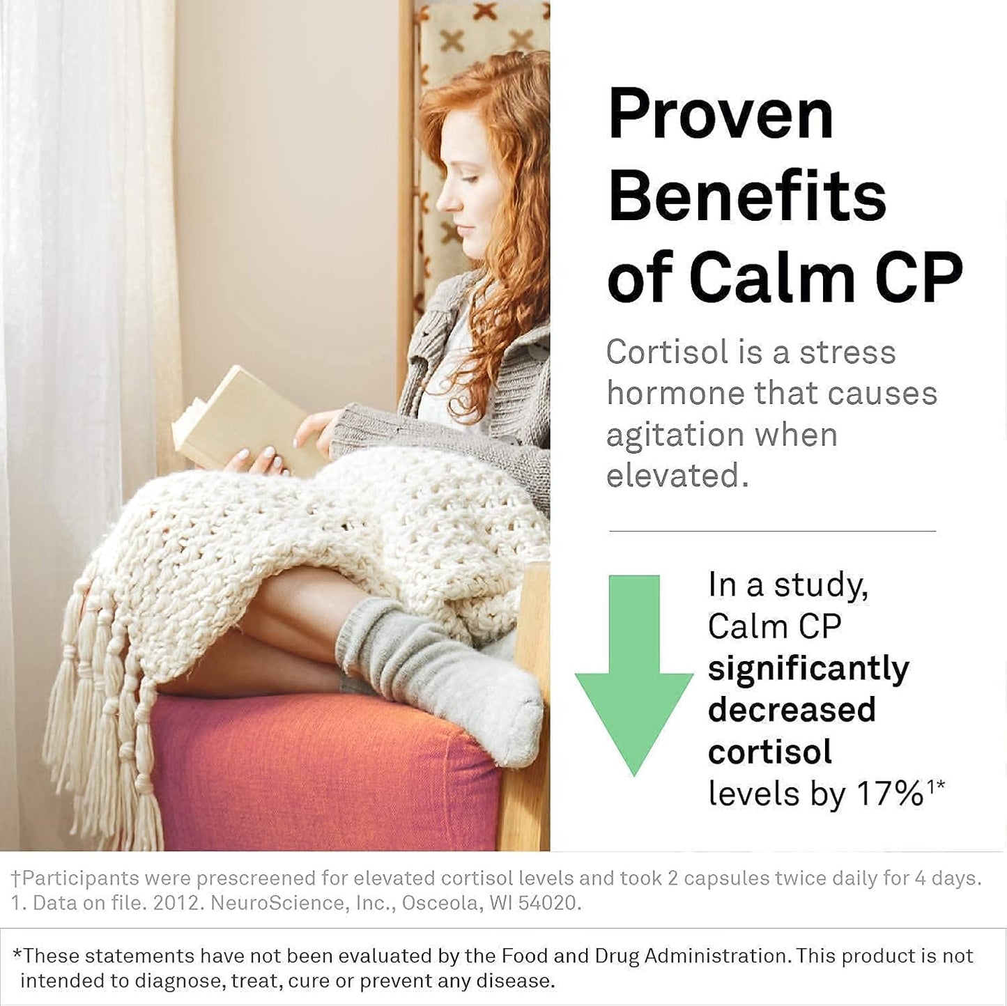NeuroScience AdreCor and Calm CP Stress + Adrenal Support Set - 2 Products, 180 Capsules, 60 Capsules