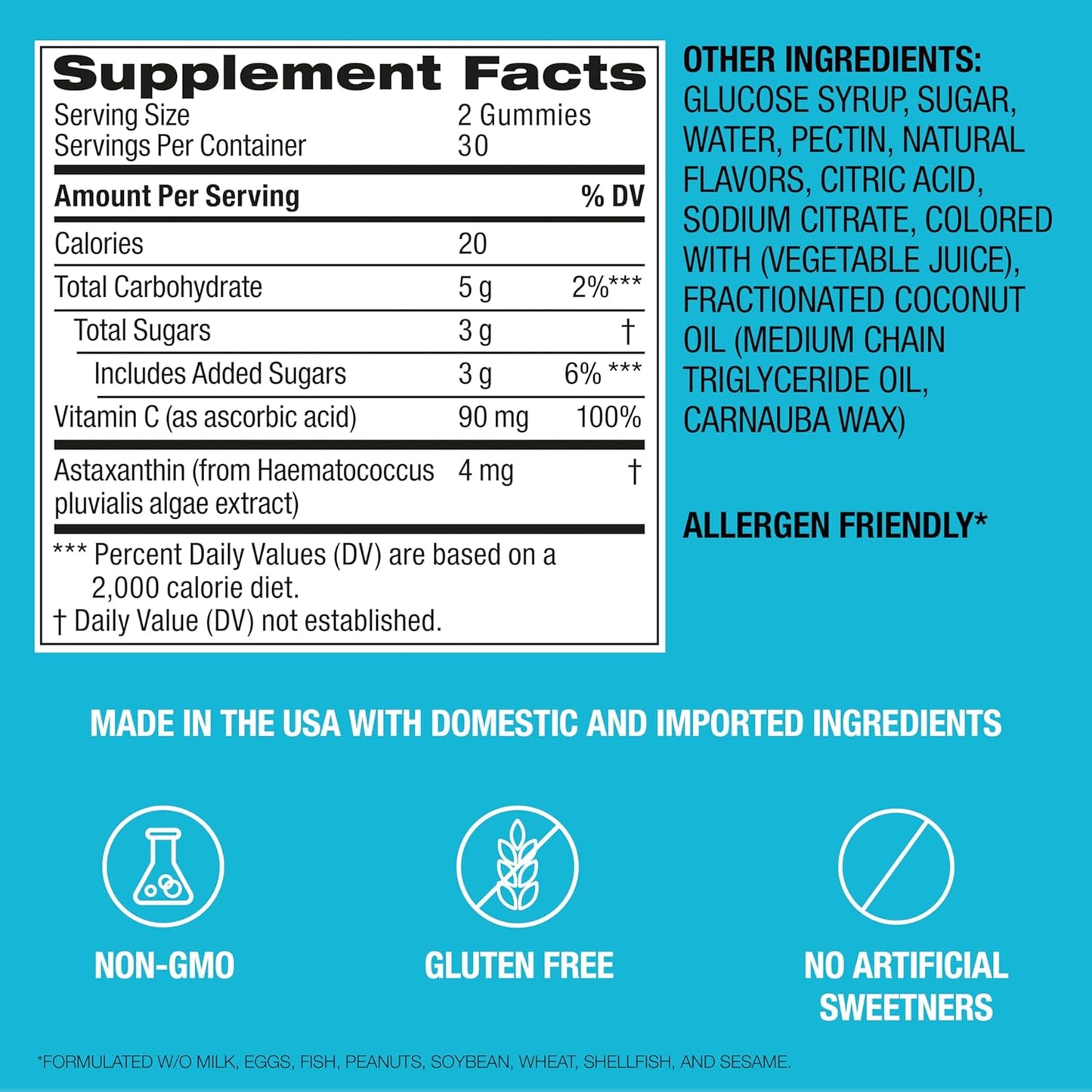Neutrogena Skin Hydration Gummies with Astaxanthin & Vitamin C - 60 ct - Berry Flavor - Antioxidant Skincare Supplements for Healthy, Smooth Skin