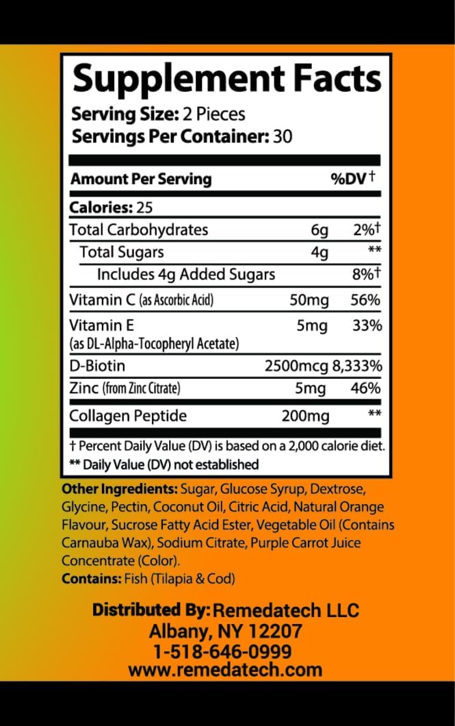Nevancia Collagen Gummies with Collagen Peptide, Vitamin C, Biotin, Vitamin E, Zinc - Promotes Glowing Skin, Fuller Hair, Stronger Nails, Joint Health - 60 Gummies, 30-Day Supply