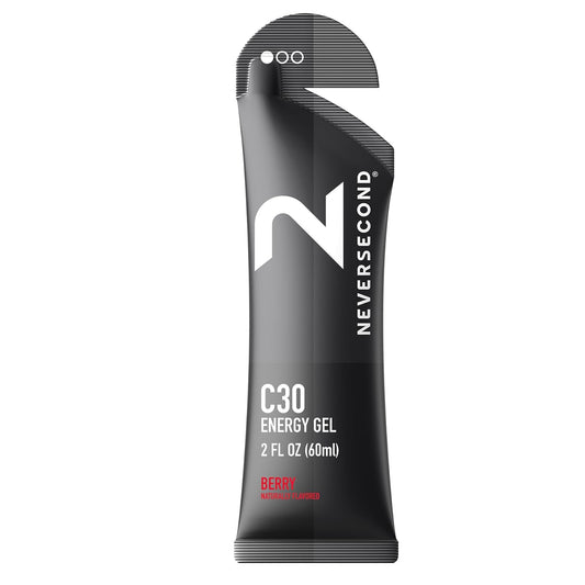 Never2 C30 Energy Gel 12-Pack: Berry Flavor for Triathlons, Ironman, Cycling, and Marathons - Performance Nutrition and Hydration