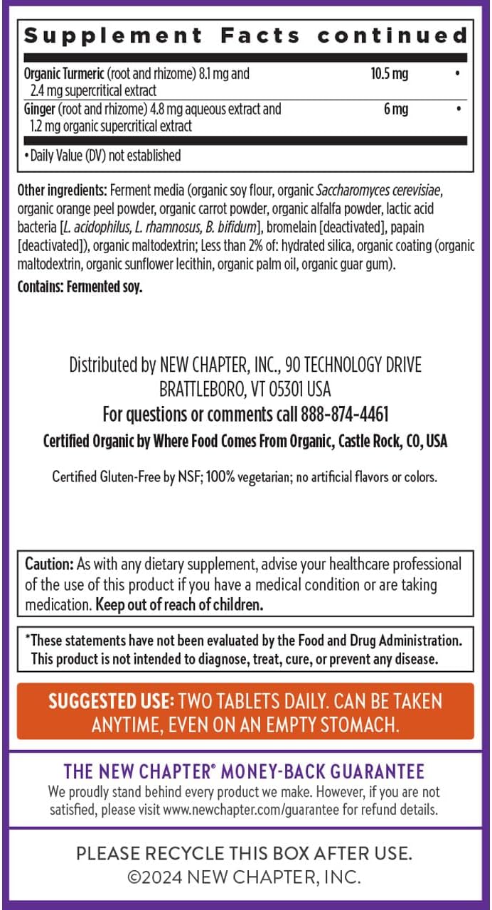 New Chapter Men's Multivitamin Advanced Formula with Whole-Food Nutrients and Selenium for Stress, Brain, Immune, Heart & Energy Support - 120 ct