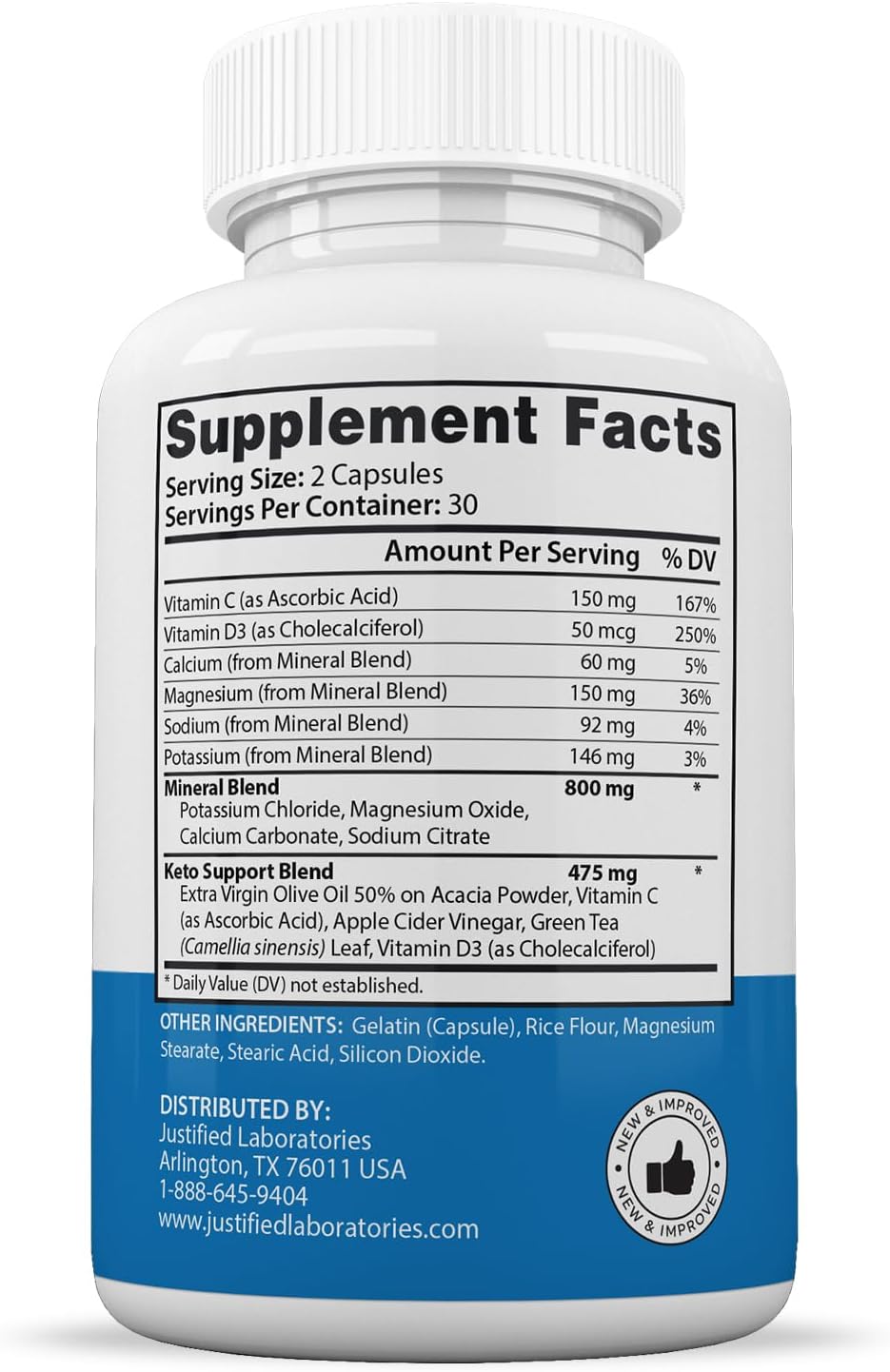 New & Improved Lean Time Keto Pills 1275MG with Apple Cider Vinegar, Olive Oil Powder, Green Tea Leaf - 60 Capsules - BoostGo Australia