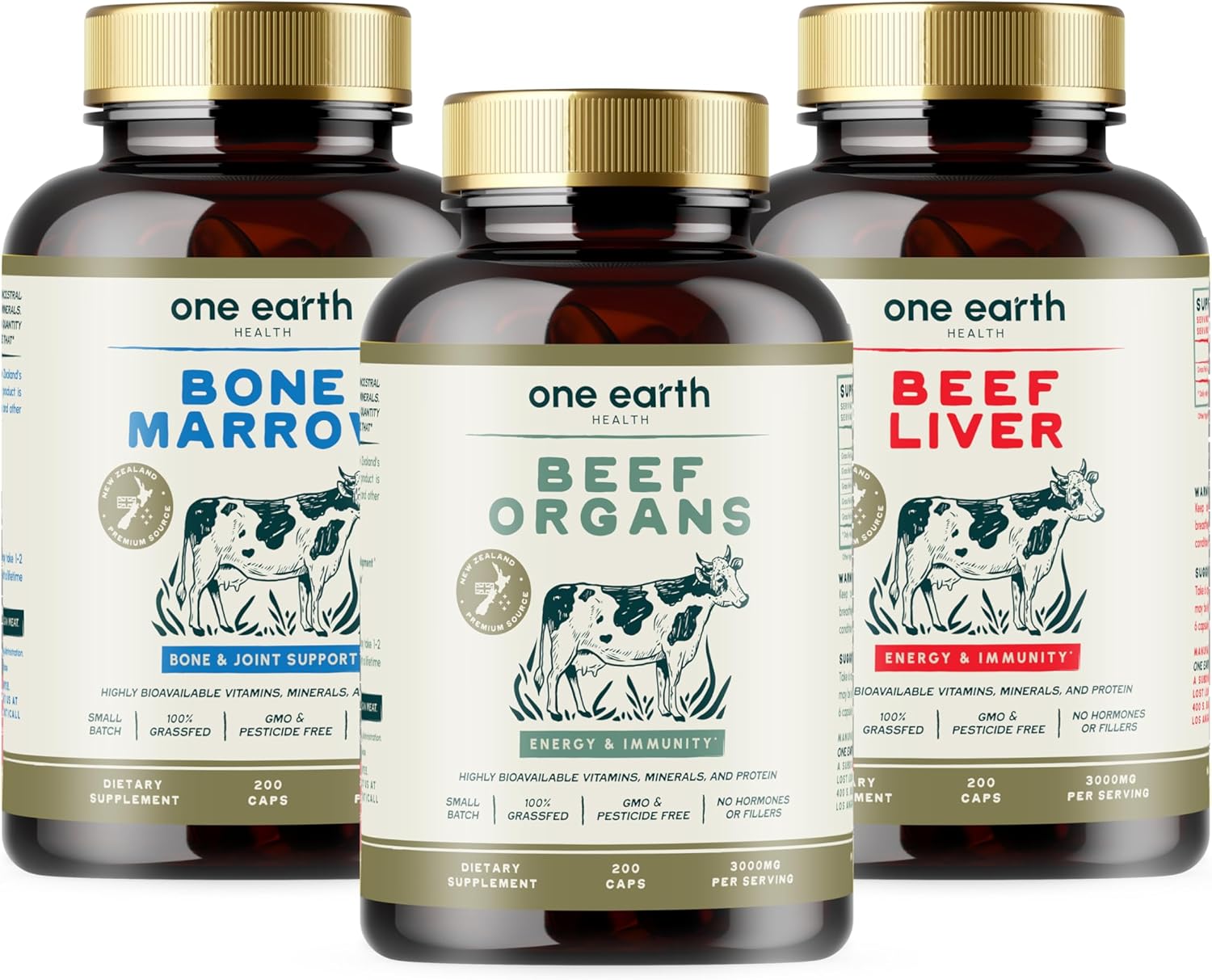 New Zealand Grass-Fed Beef Organs, Bone Marrow, and Liver Super Combo Bundle for Optimal Health