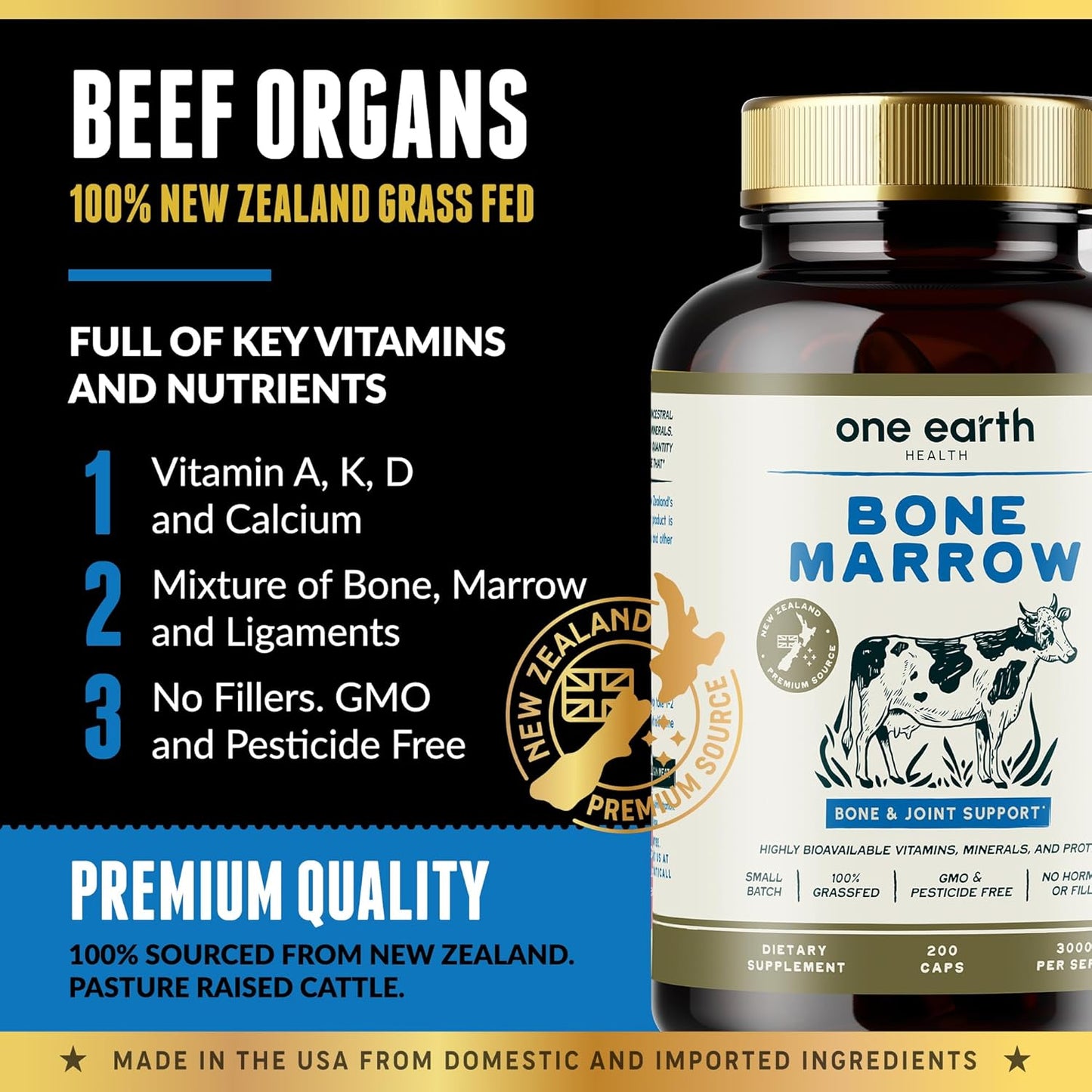 New Zealand Grass-Fed Beef Organs, Bone Marrow, and Liver Super Combo Bundle for Optimal Health