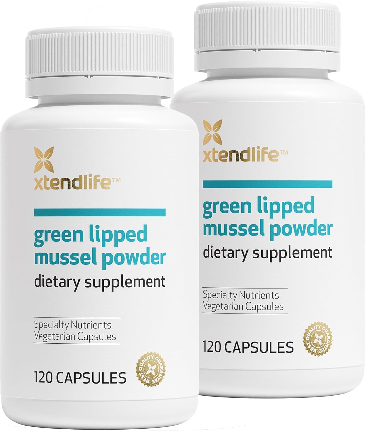 New Zealand Green Lipped Mussel Powder Supplement - 2400mg with Omega-3 for Joint Health, 120 Capsules (2 Pack) by Xtendlife