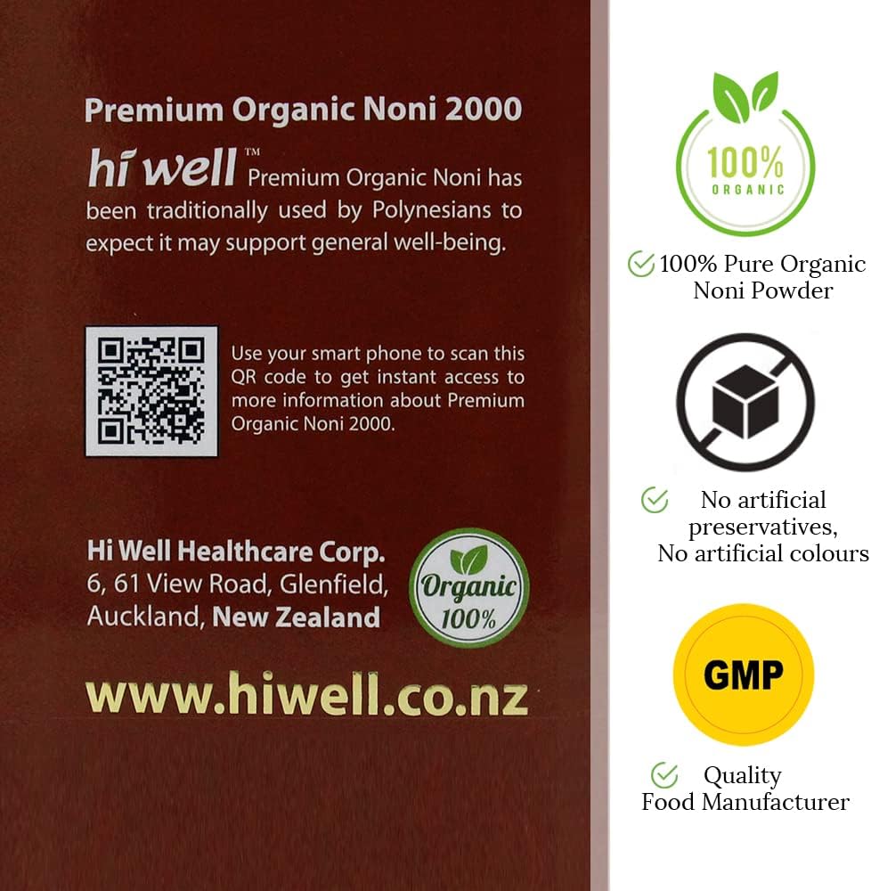 New Zealand Noni 2000 Softgels - Pure & Natural Hi Well Premium Formula