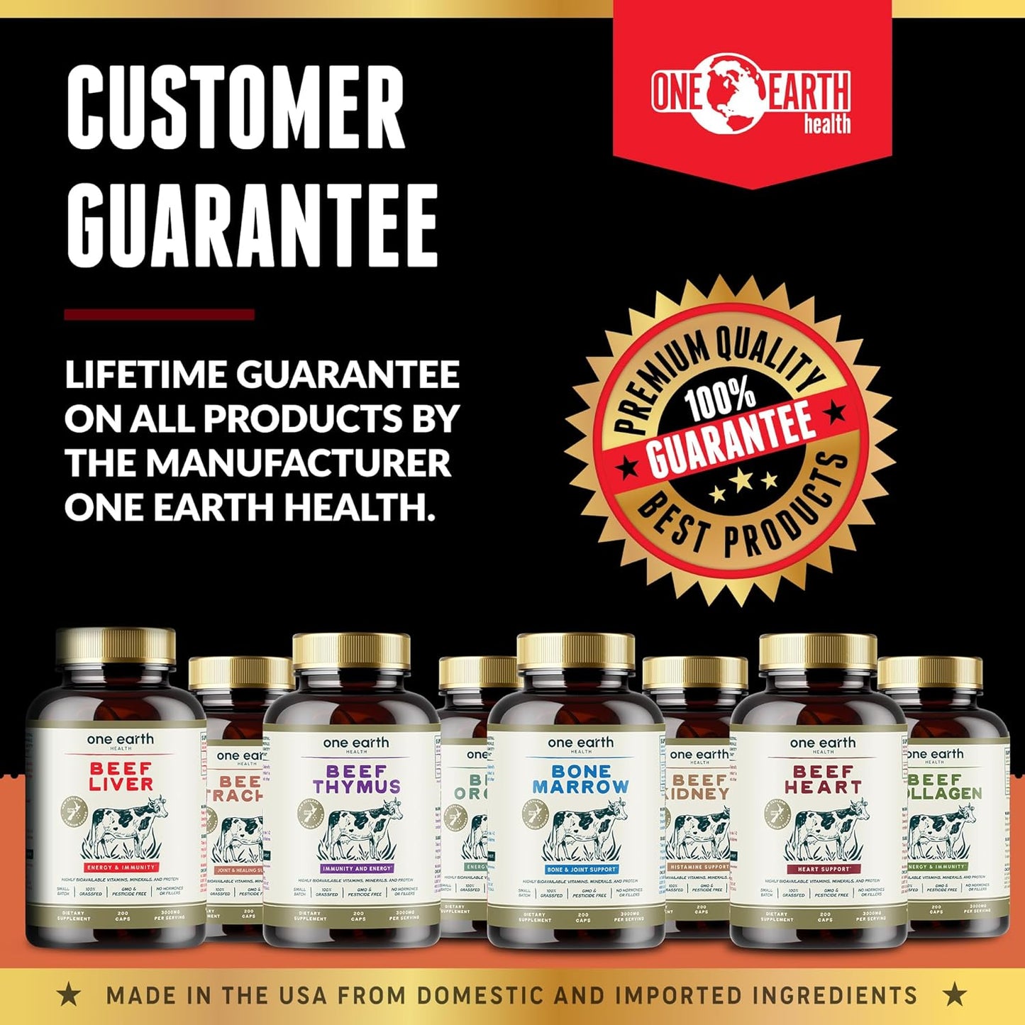 New Zealand Sourced Grass Fed Beef Heart Capsules - 3,000mg per Serving, 200 Count