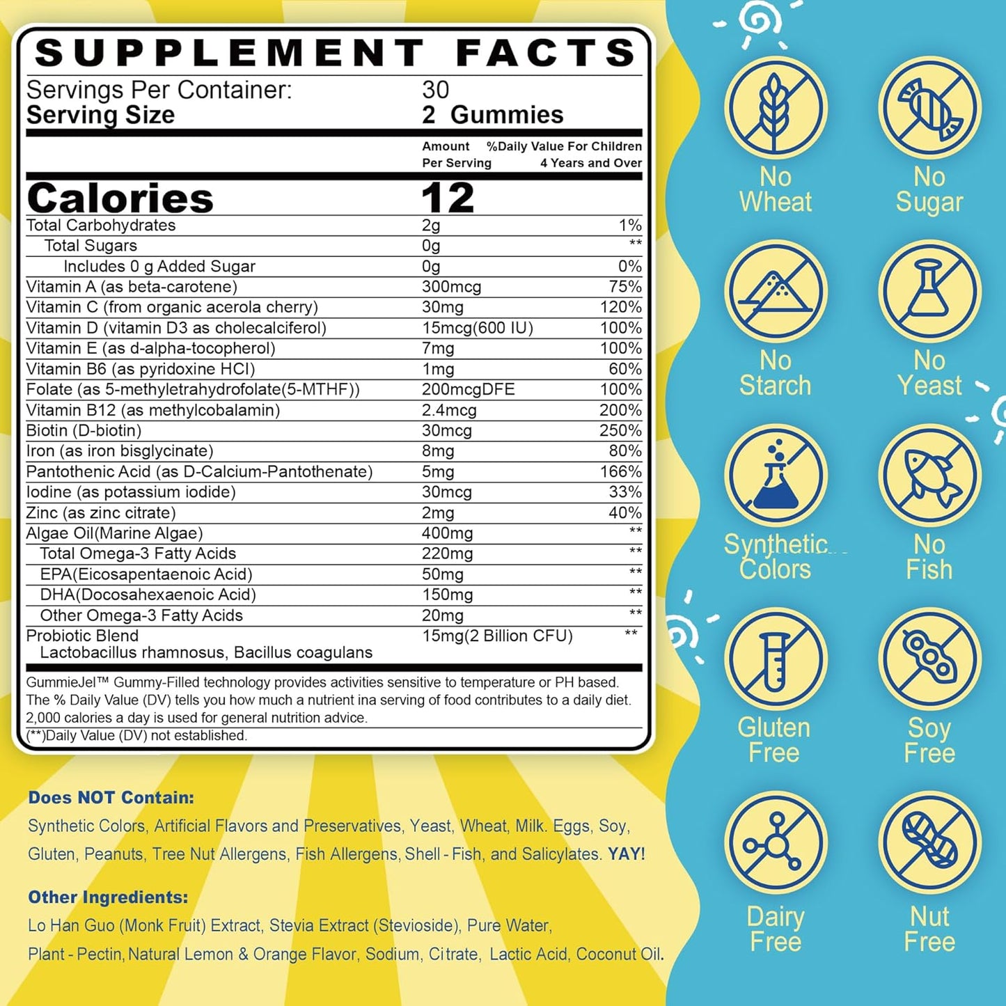 Nextdia Kids Multivitamin Gummies for Healthy Hair, Skin, and Nails