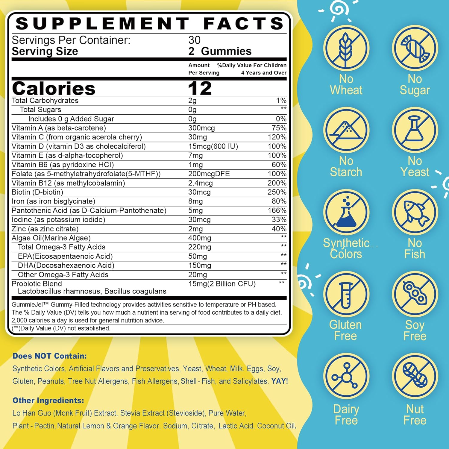 Nextdia Kids Multivitamin Gummies for Healthy Hair, Skin, and Nails