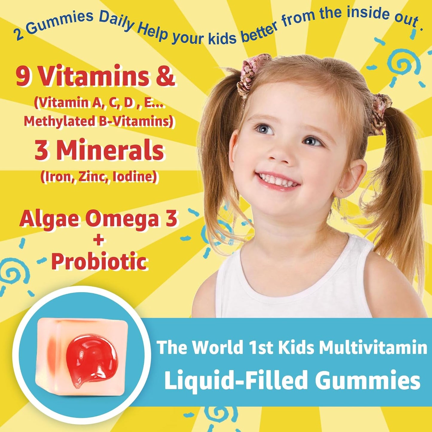 Nextdia Kids Multivitamin Gummies for Healthy Hair, Skin, and Nails