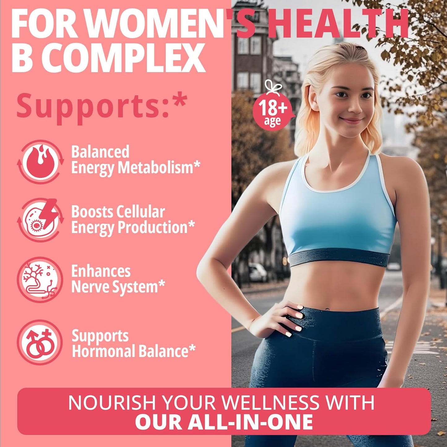 Nextdia Women's Sugar-Free Vitamin B Complex Gummies with Methyl B12, Iron, Vitamin C, and Organic Fruit Blend - 60 Count