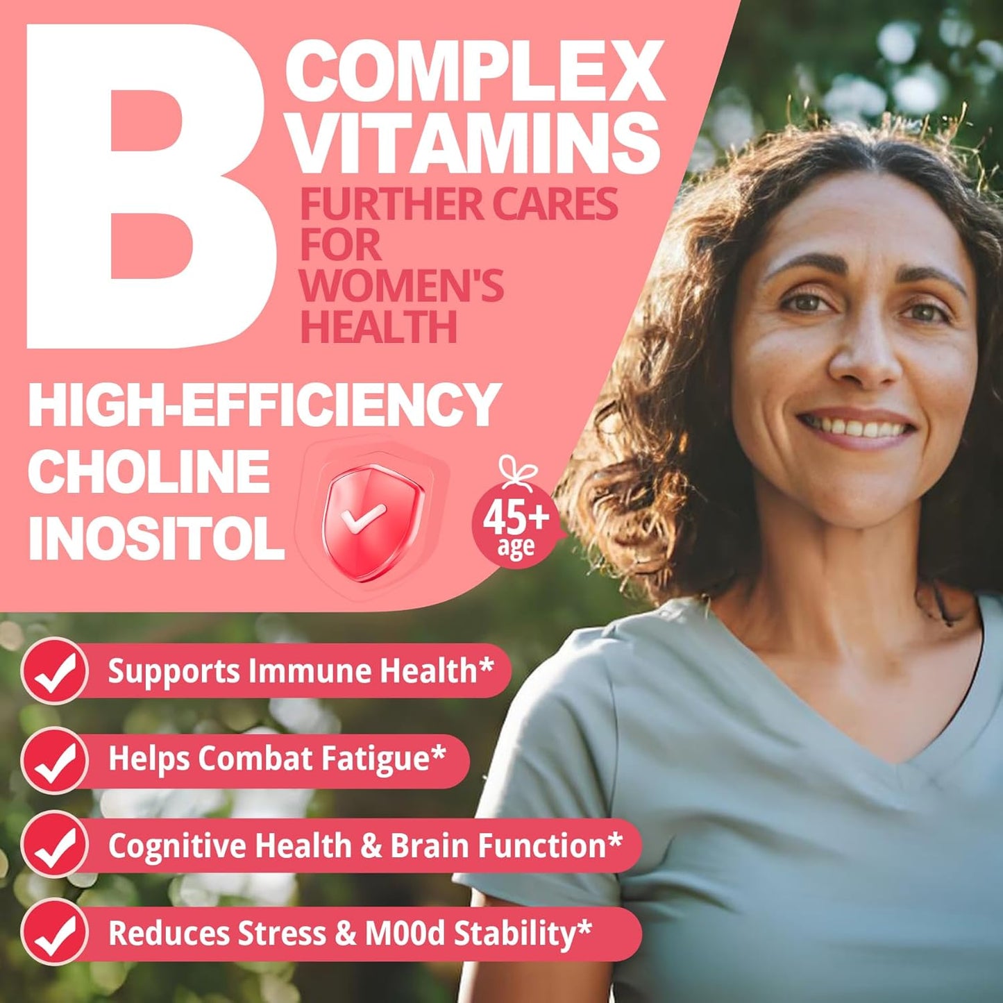 Nextdia Women's Sugar-Free Vitamin B Complex Gummies with Methyl B12, Iron, Vitamin C, and Organic Fruit Blend - 60 Count