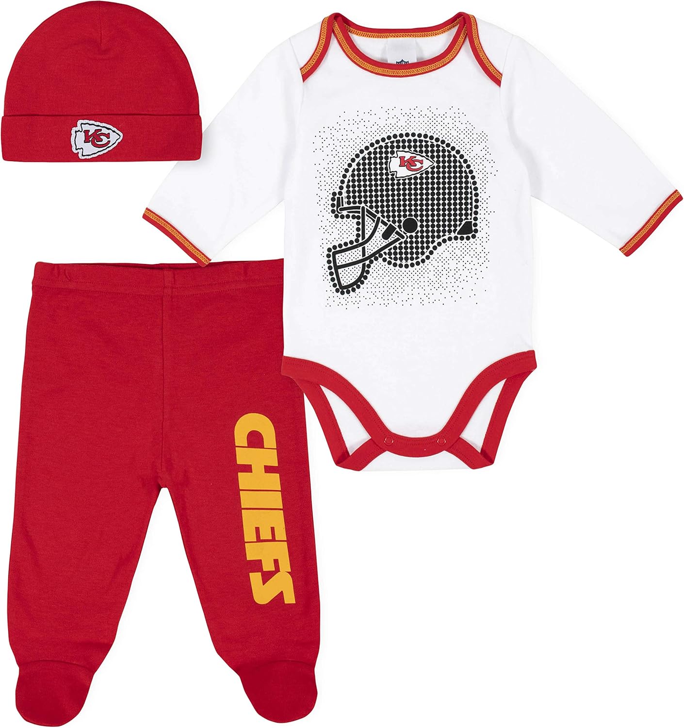 NFL Team Footed Pant and Bodysuit Gift Set by Gerber for Unisex Babies