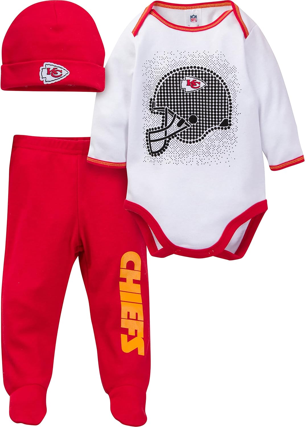 NFL Team Footed Pant and Bodysuit Gift Set by Gerber for Unisex Babies