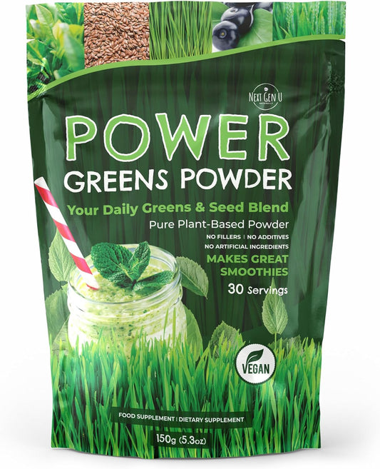 NGU Next Gen U Super Greens Powder 150g Immune Support Supplement Superfood Greens Smoothie Mix for Shakes Detox Healthy Boost Juice Beverages