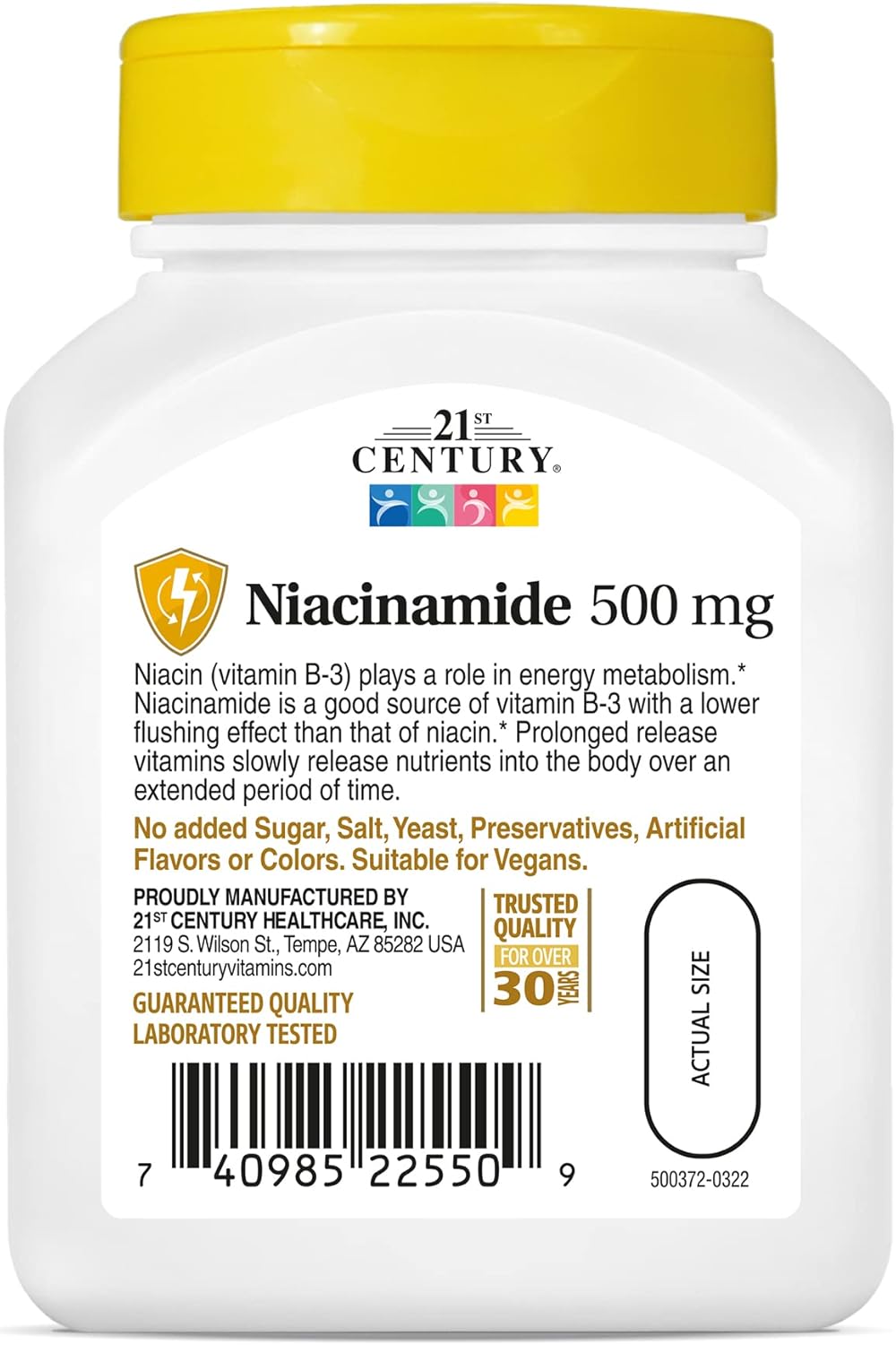 Niacinamide 500mg Extended Release Tablets for 21st Century, 220 Tablets