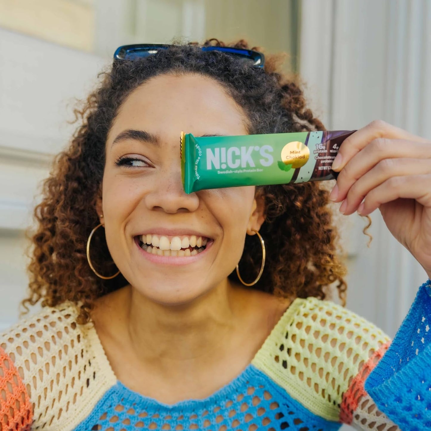 NICKS Mint Chocolate Protein Bars | 16g Protein | 210 Calories | Low Carb Keto Snacks | No Added Sugar | 12 Bars x 50g Pack