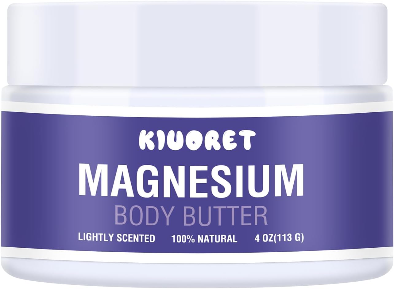 Nighttime Magnesium Cream for Sleep and Health - Topical Lotion for Feet, Legs, Bones, Heart, and Muscles - 4 OZ Magnesium Oil for Kids and Adults