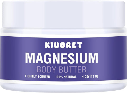 Nighttime Magnesium Cream for Sleep and Health - Topical Lotion for Feet, Legs, Bones, Heart, and Muscles - 4 OZ Magnesium Oil for Kids and Adults